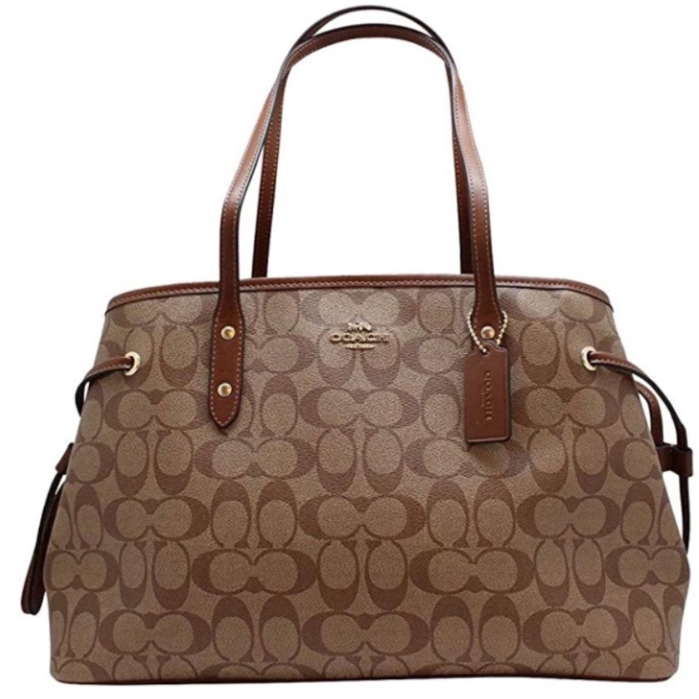 Coach logo drawstring  logo shoulder bag
